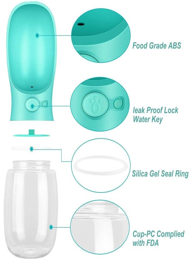 NYCTAN Dog Water Bottle, 350ml Leak Proof Portable Puppy Water Dispenser Drinking Feeder Pet Care Cup for Outdoor Walking, Hiking, Travel, BPA Free Food Grade Plastic - Image 2